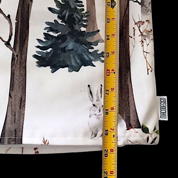 MACODESIGN Woodland Animals Pillow Cover Sham Accent Velvet Cabin Forest Fairy - Picture 2 of 16